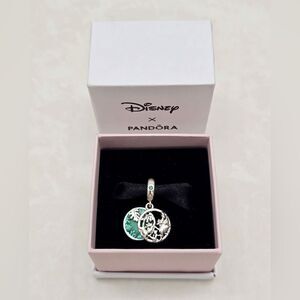 Pandora Disney Lion King Timon and Pumbaa and Simba Green Enamel Dangle Charm